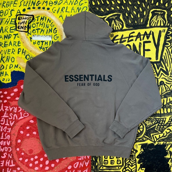 Fear of God x Essentials Pull-Over Hoodie (SS21) - Taupe Unisex Large - Picture 2 of 8